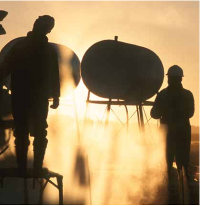 Men working on mining